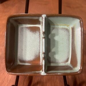 Frankoma Plainsman Prairie Green 469 Safety Ashtray Vintage 1977-78 Sapulpa Clay